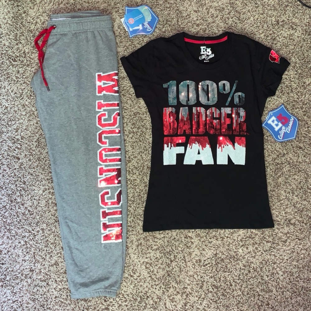 NWT Wisconsin badger athletic set